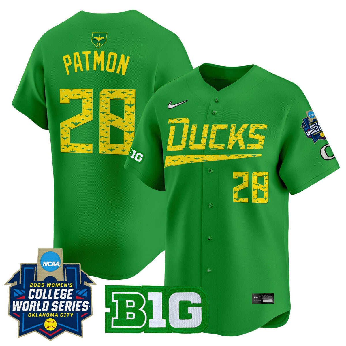 Men's size - Oregon Ducks Softball 2025 World Series (WCWS) Vapor Premier Limited Jersey - All Stitched - image 5
