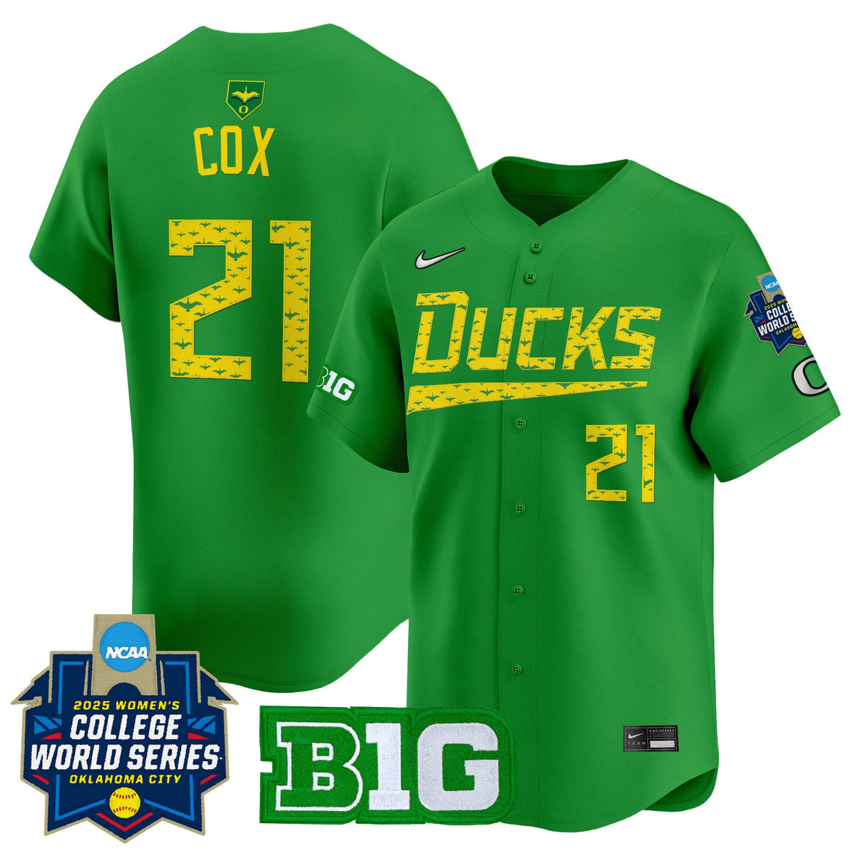 Men's size - Oregon Ducks Softball 2025 World Series (WCWS) Vapor Premier Limited Jersey - All Stitched - image 7