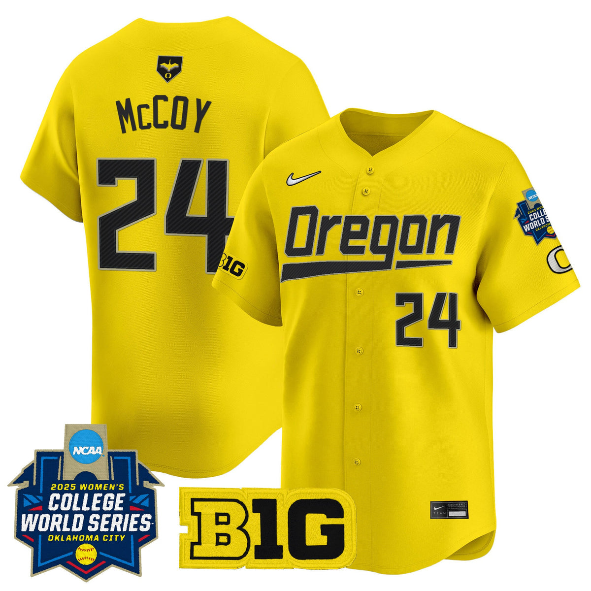 Men's size - Oregon Ducks Softball 2025 World Series (WCWS) Vapor Premier Limited Jersey - All Stitched - image 13