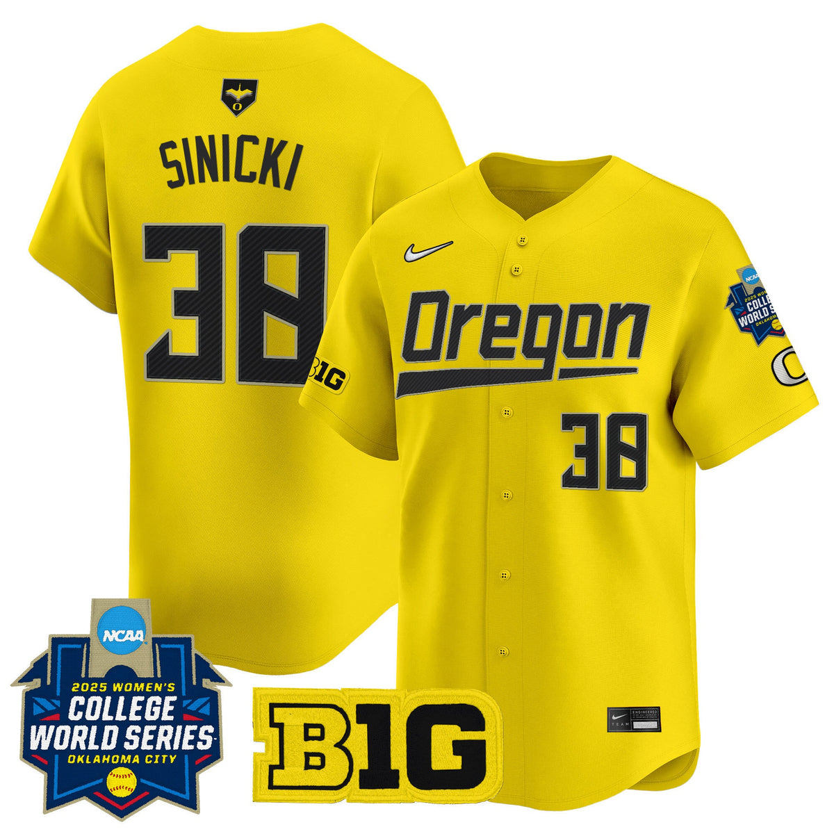 Men's size - Oregon Ducks Softball 2025 World Series (WCWS) Vapor Premier Limited Jersey - All Stitched - image 16