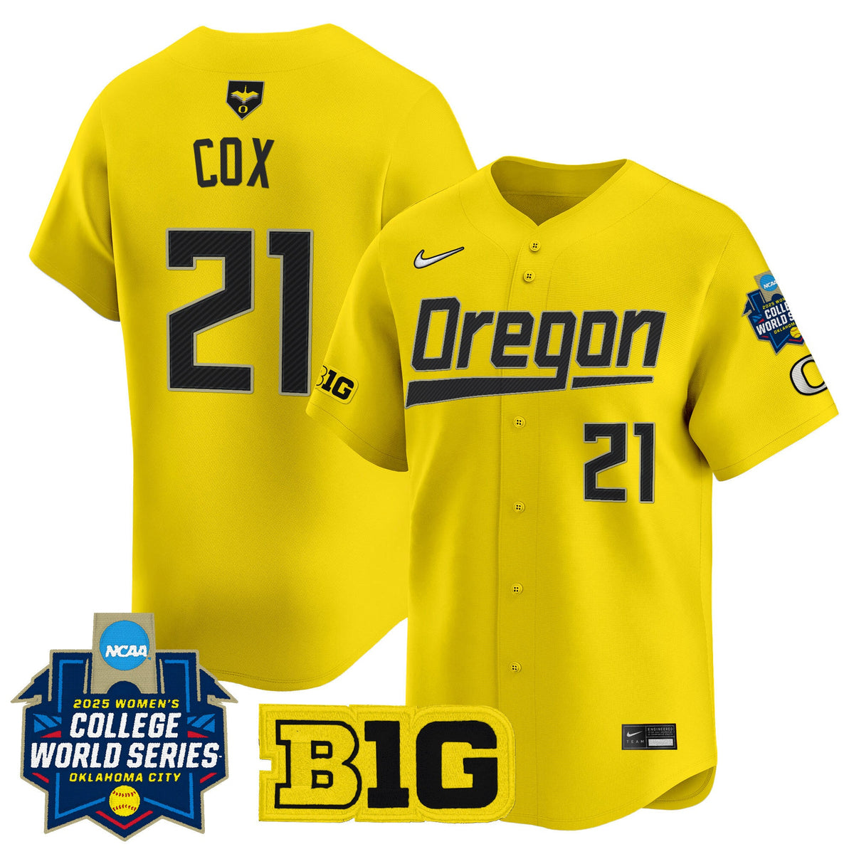 Men's size - Oregon Ducks Softball 2025 World Series (WCWS) Vapor Premier Limited Jersey - All Stitched - image 17