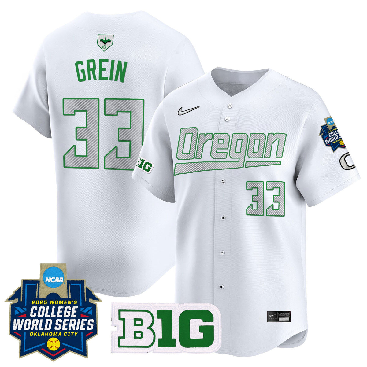 Men's size - Oregon Ducks Softball 2025 World Series (WCWS) Vapor Premier Limited Jersey - All Stitched - image 24