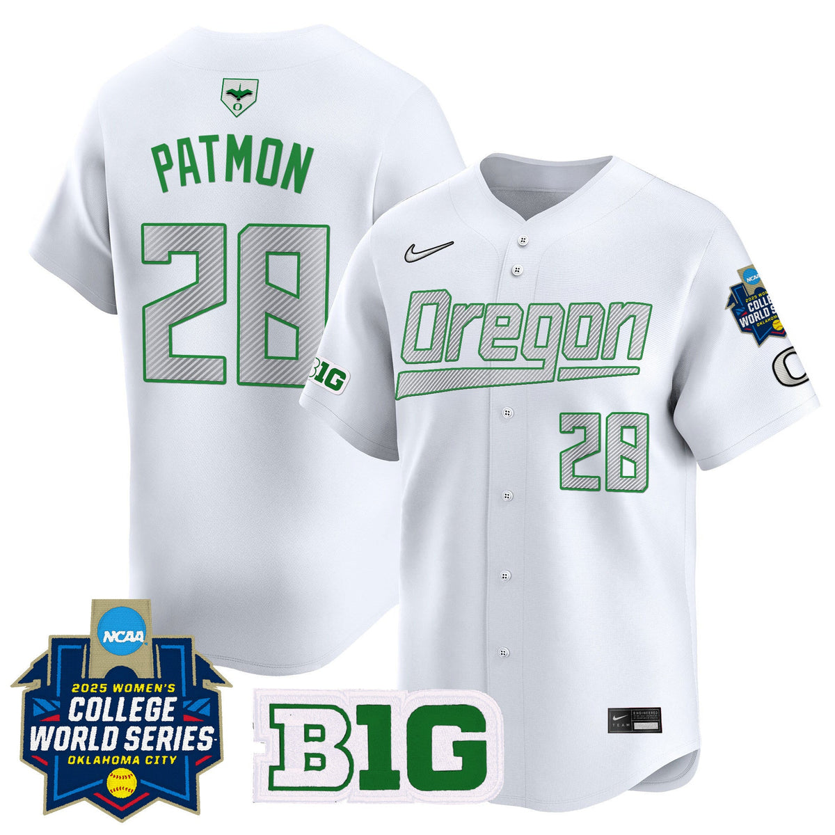 Men's size - Oregon Ducks Softball 2025 World Series (WCWS) Vapor Premier Limited Jersey - All Stitched - image 25