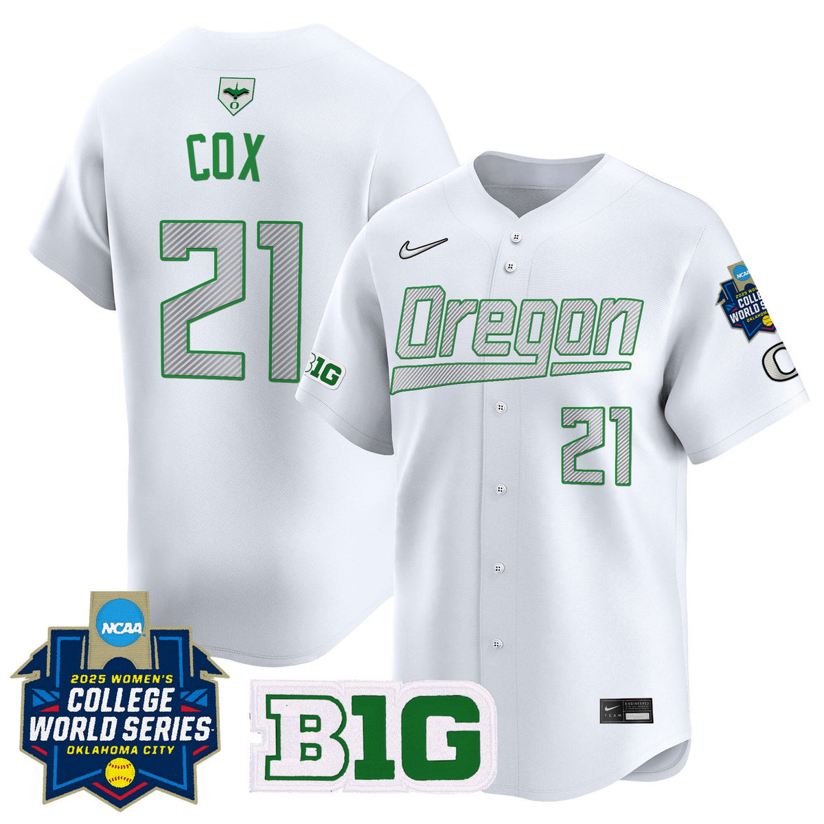 Men's size - Oregon Ducks Softball 2025 World Series (WCWS) Vapor Premier Limited Jersey - All Stitched - image 27