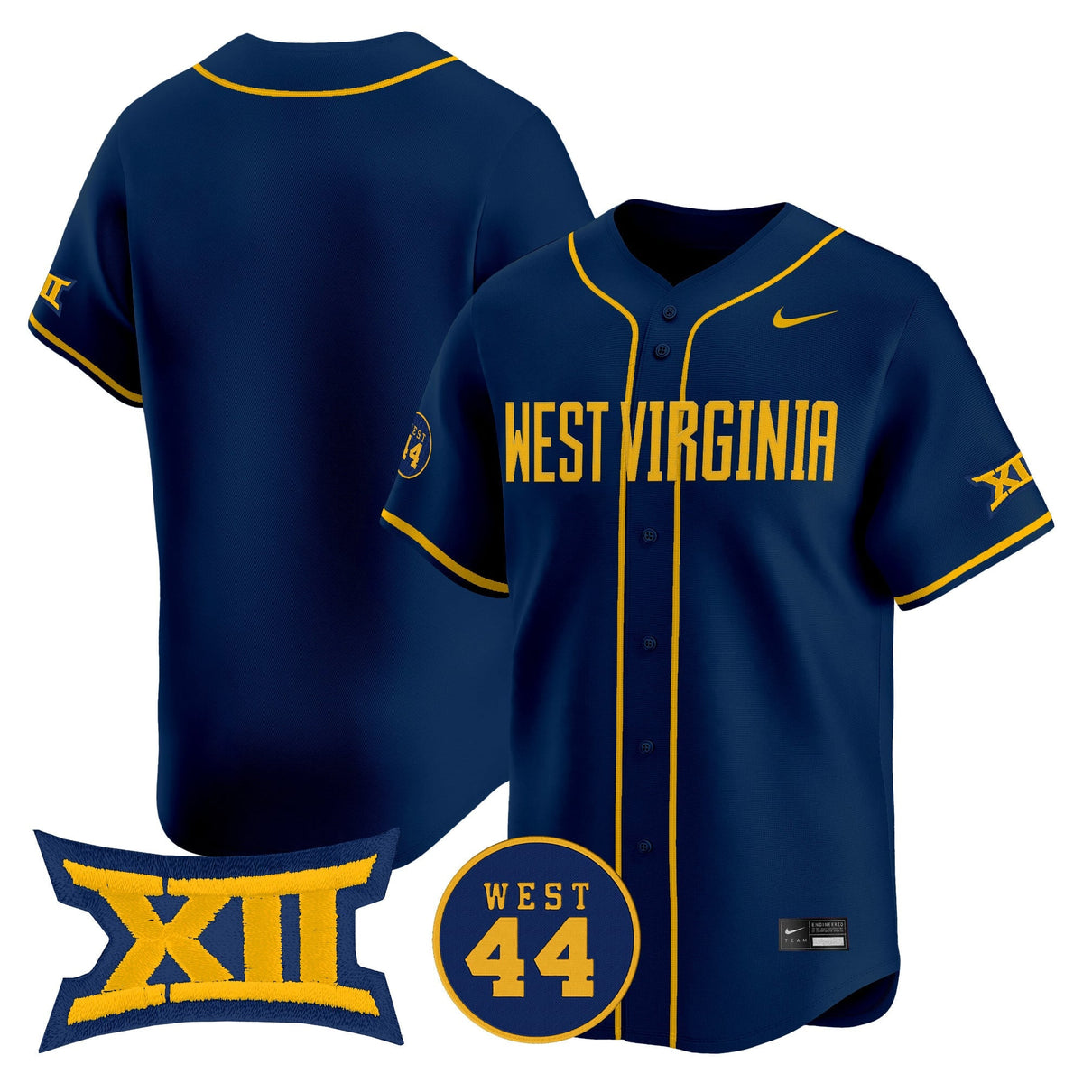 Men's West Virginia Mountaineers 2025 Vapor Premier Limited Jersey - All Stitched - image 8