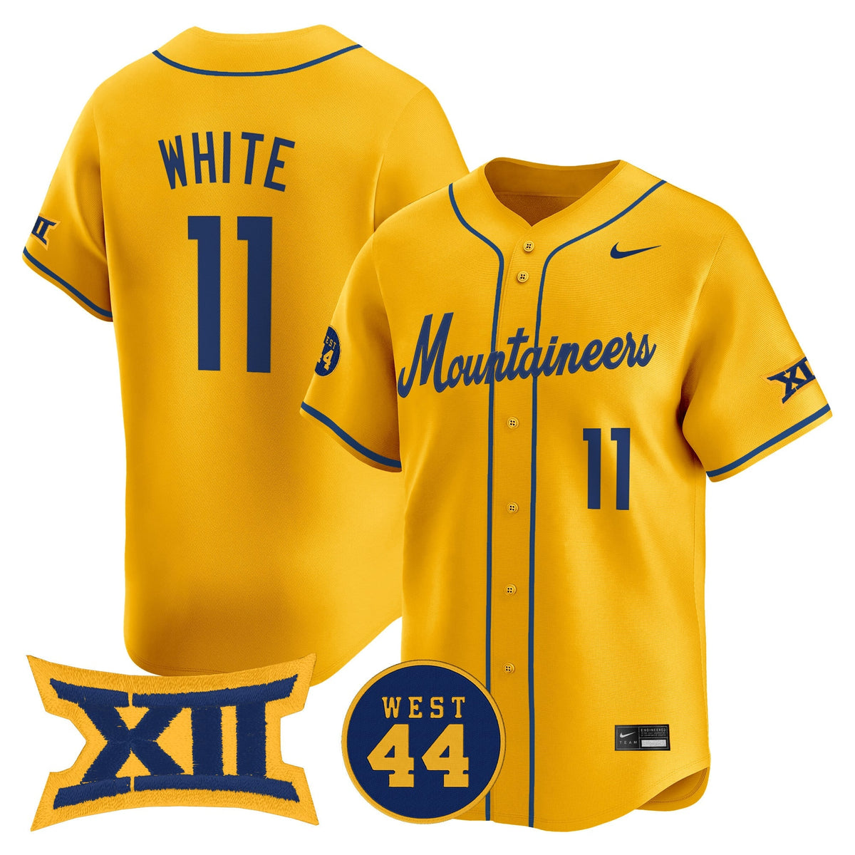 Men's West Virginia Mountaineers 2025 Vapor Premier Limited Jersey - All Stitched - image 9