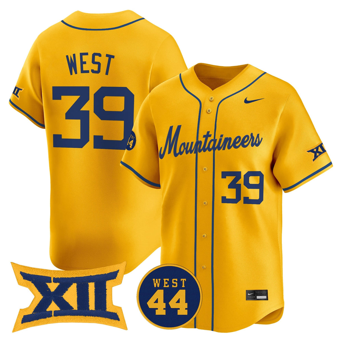 Men's West Virginia Mountaineers 2025 Vapor Premier Limited Jersey - All Stitched - image 10