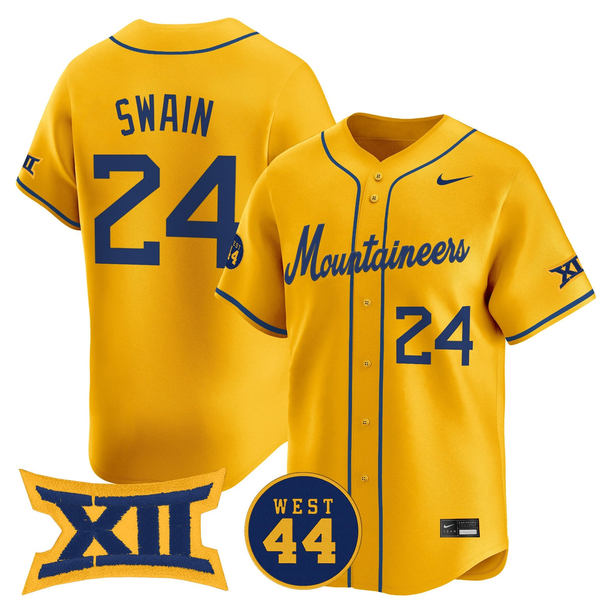 Men's West Virginia Mountaineers 2025 Vapor Premier Limited Jersey - All Stitched - image 12