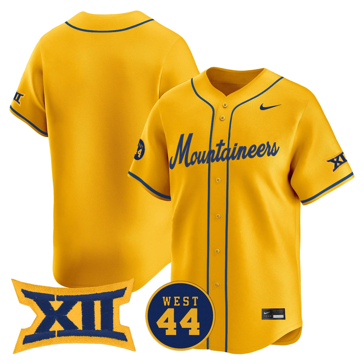 Men's West Virginia Mountaineers 2025 Vapor Premier Limited Jersey - All Stitched - image 16