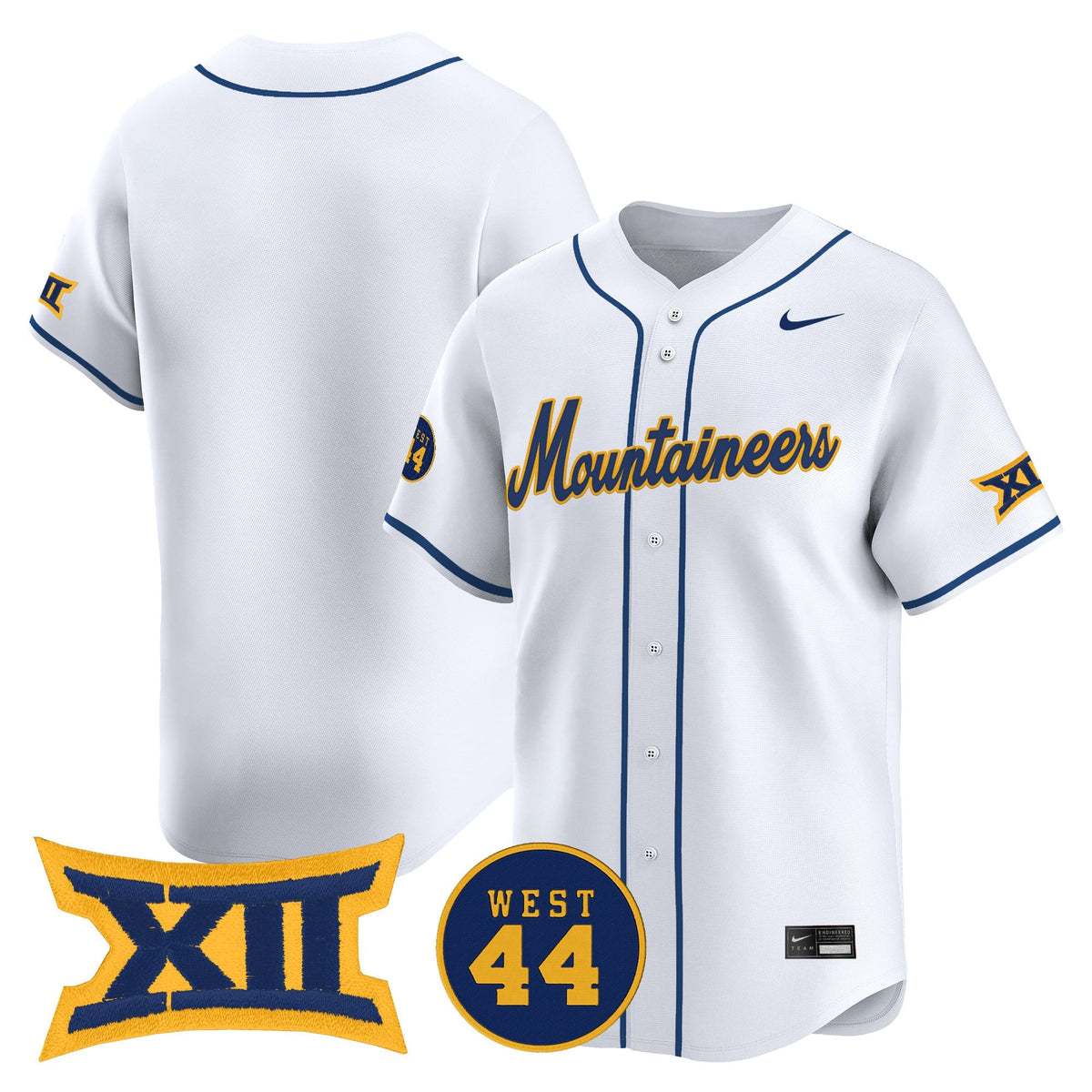 Men's West Virginia Mountaineers 2025 Vapor Premier Limited Jersey - All Stitched - image 24