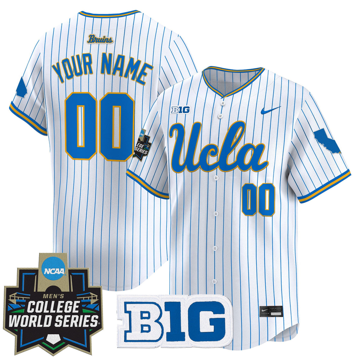 UCLA Bruins 2025 World Series Vapor Premier Limited Custom Jersey - All Stitched - image 3