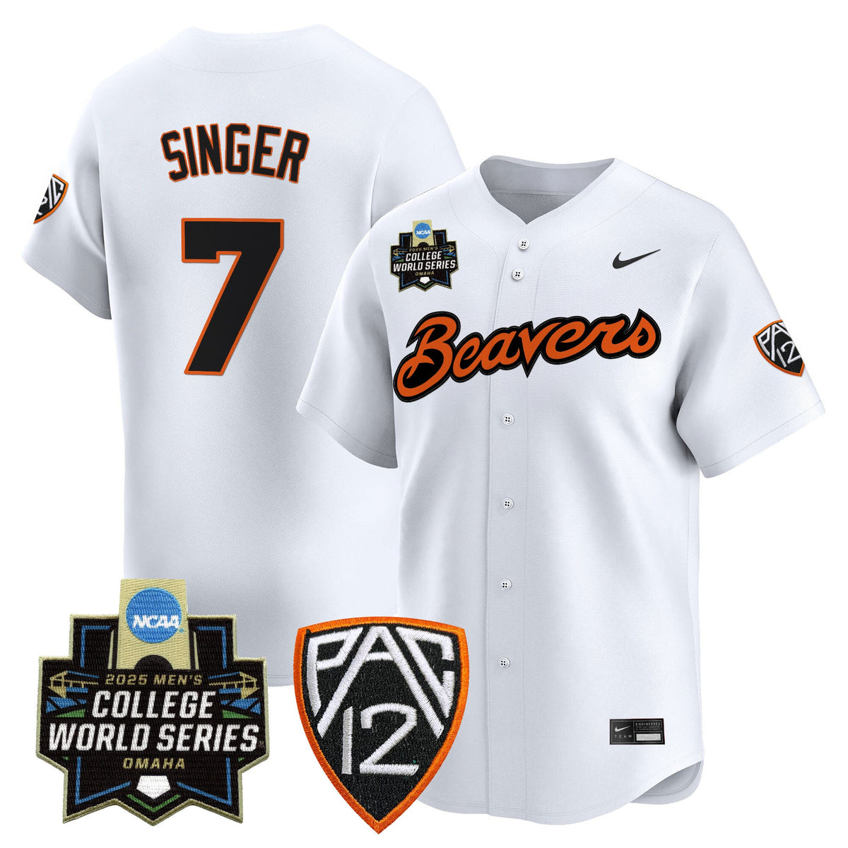 Women's Oregon State Beavers 2025 World Series Vapor Premier Limited Jersey - All Stitched - image 7