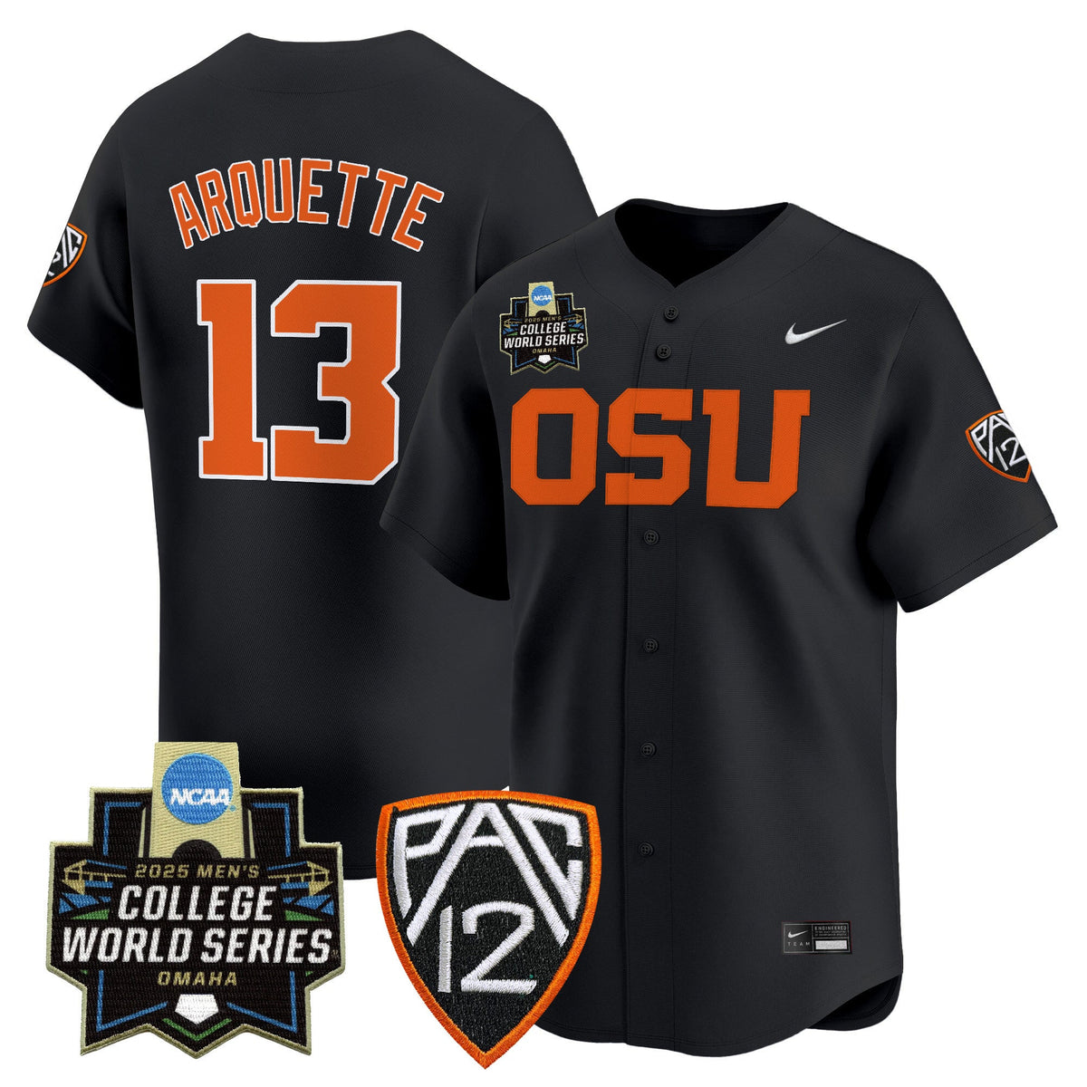 Youth's Oregon State Beavers 2025 World Series Vapor Premier Limited Jersey - All Stitched - image 11