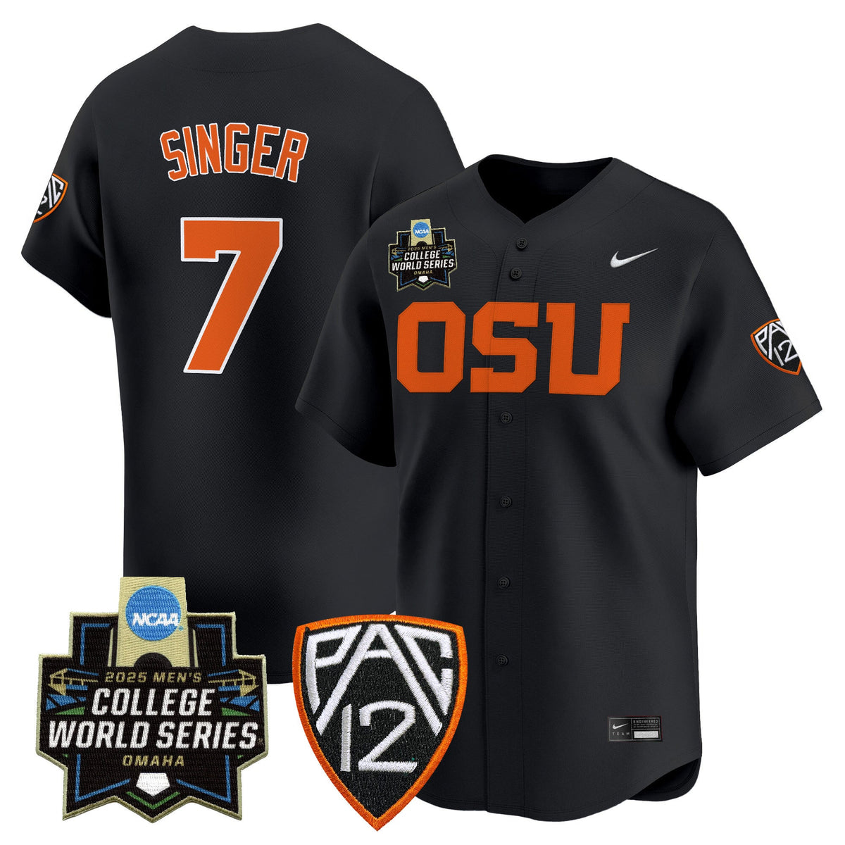 Women's Oregon State Beavers 2025 World Series Vapor Premier Limited Jersey - All Stitched - image 16