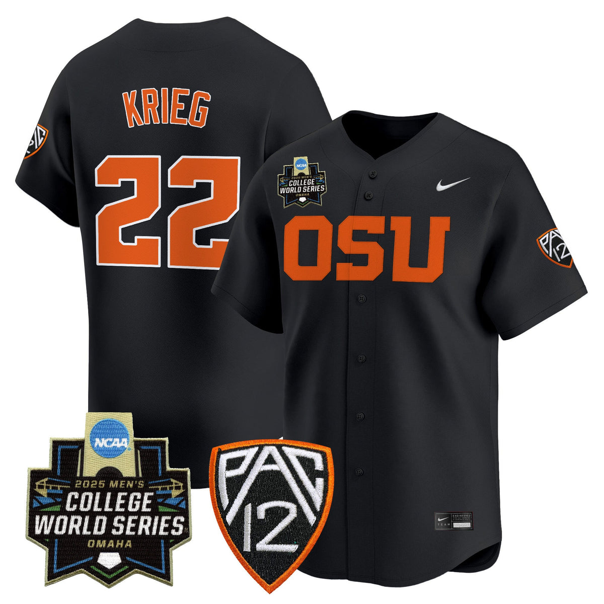 Men's Oregon State Beavers 2025 World Series Vapor Premier Limited Jersey - All Stitched - image 19