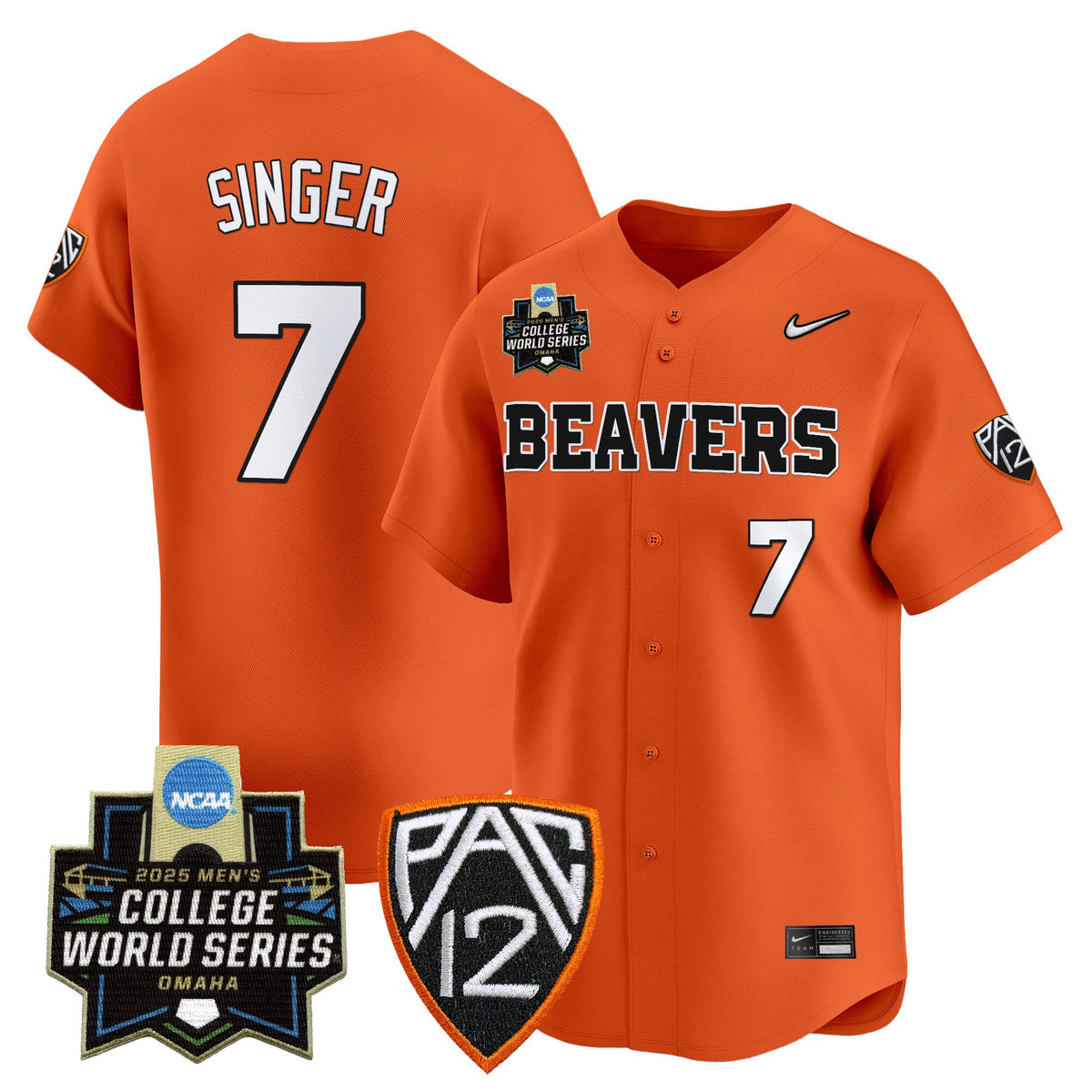 Men's Oregon State Beavers 2025 World Series Vapor Premier Limited Jersey - All Stitched - image 36