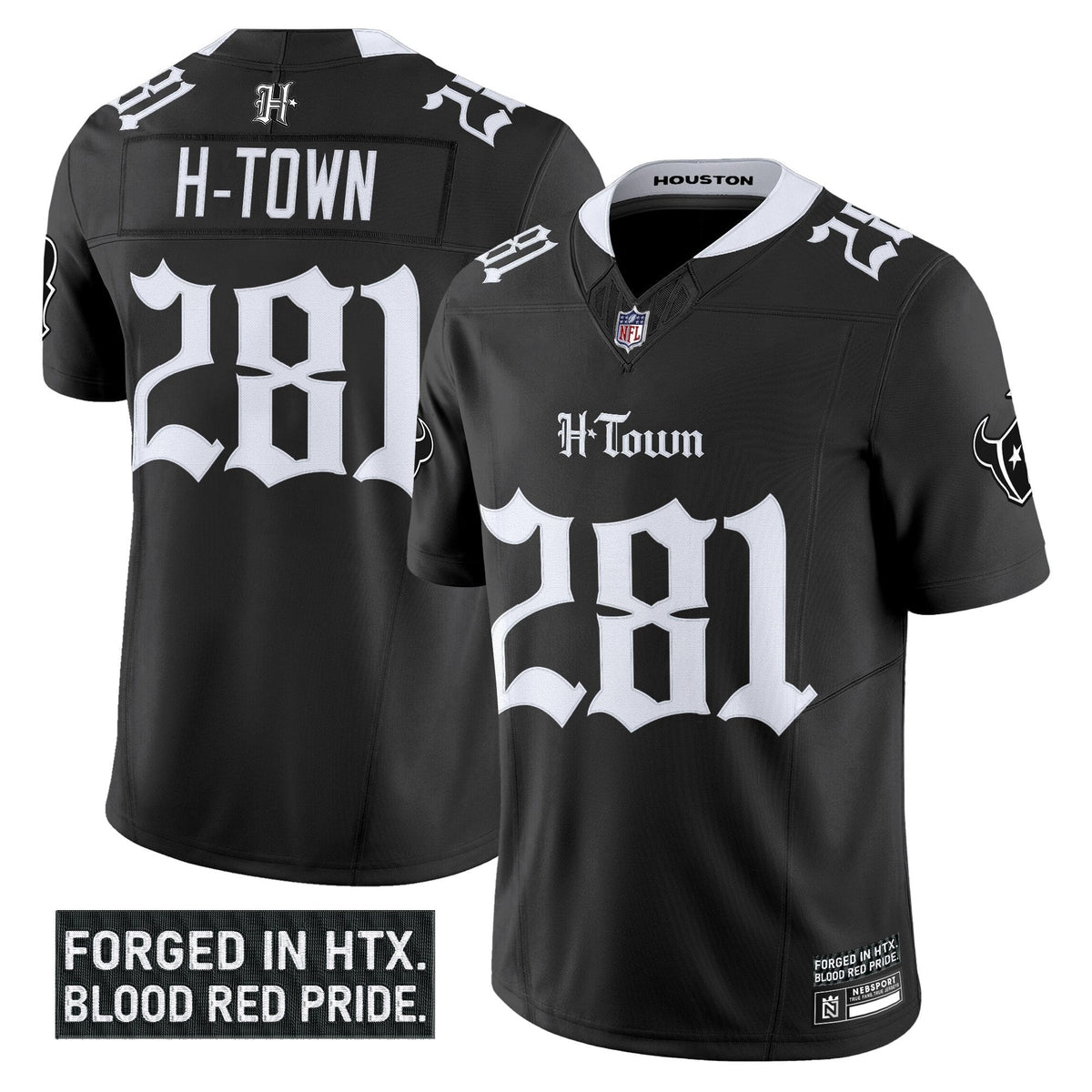 HOU 'Gothic Lone Star Shadows Edition' Vapor Limited Jersey - image 2