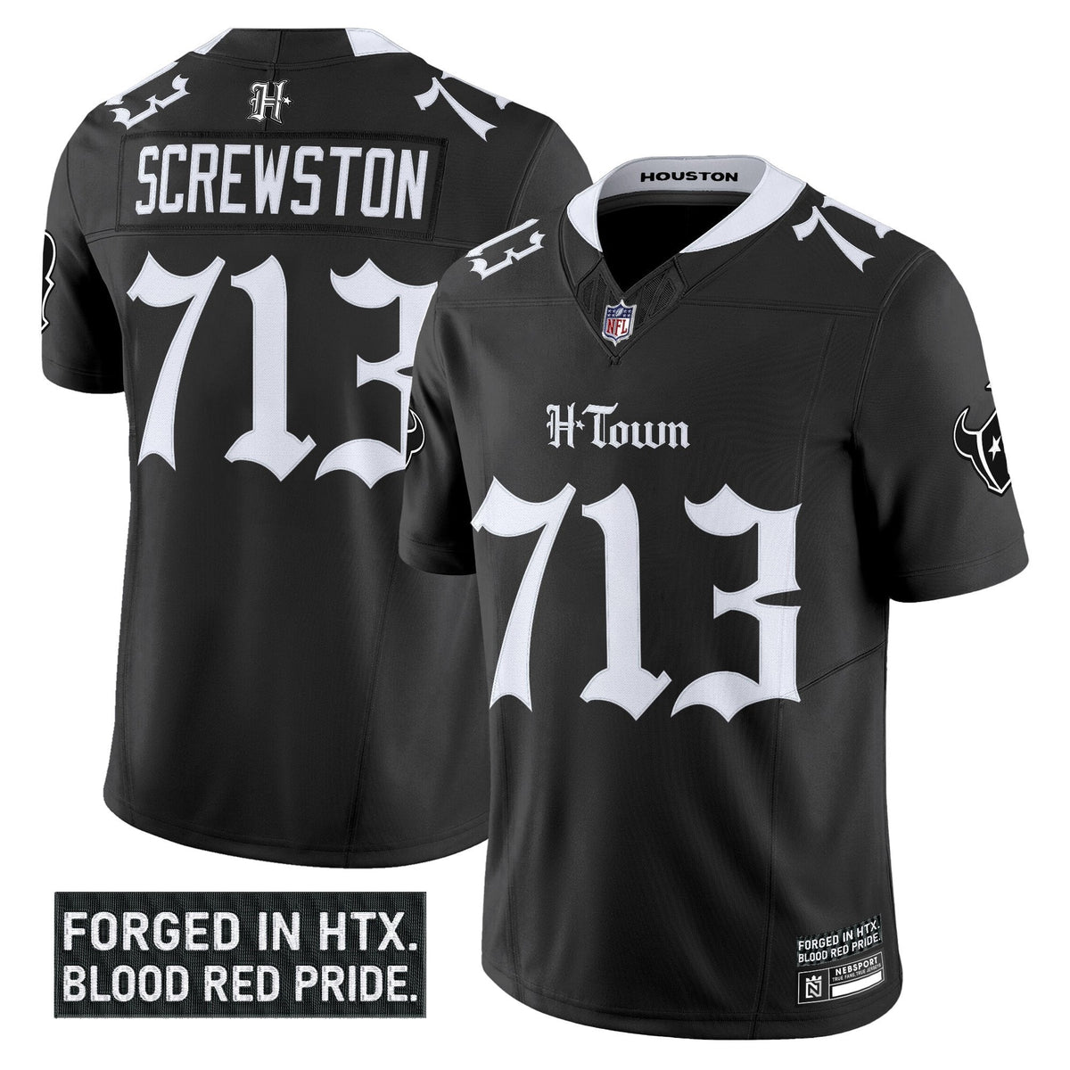 HOU 'Gothic Lone Star Shadows Edition' Vapor Limited Jersey - image 3