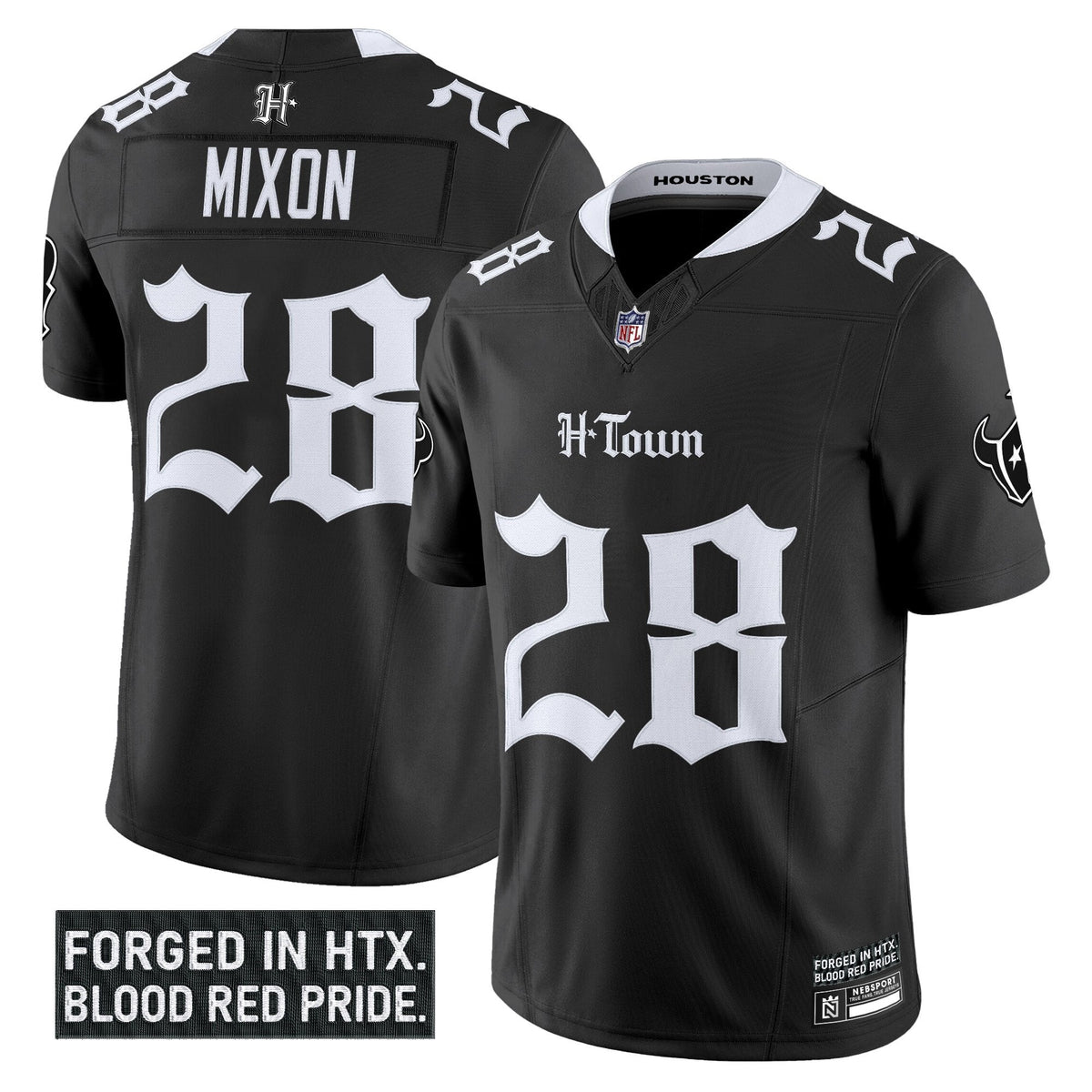 HOU 'Gothic Lone Star Shadows Edition' Vapor Limited Jersey - image 5