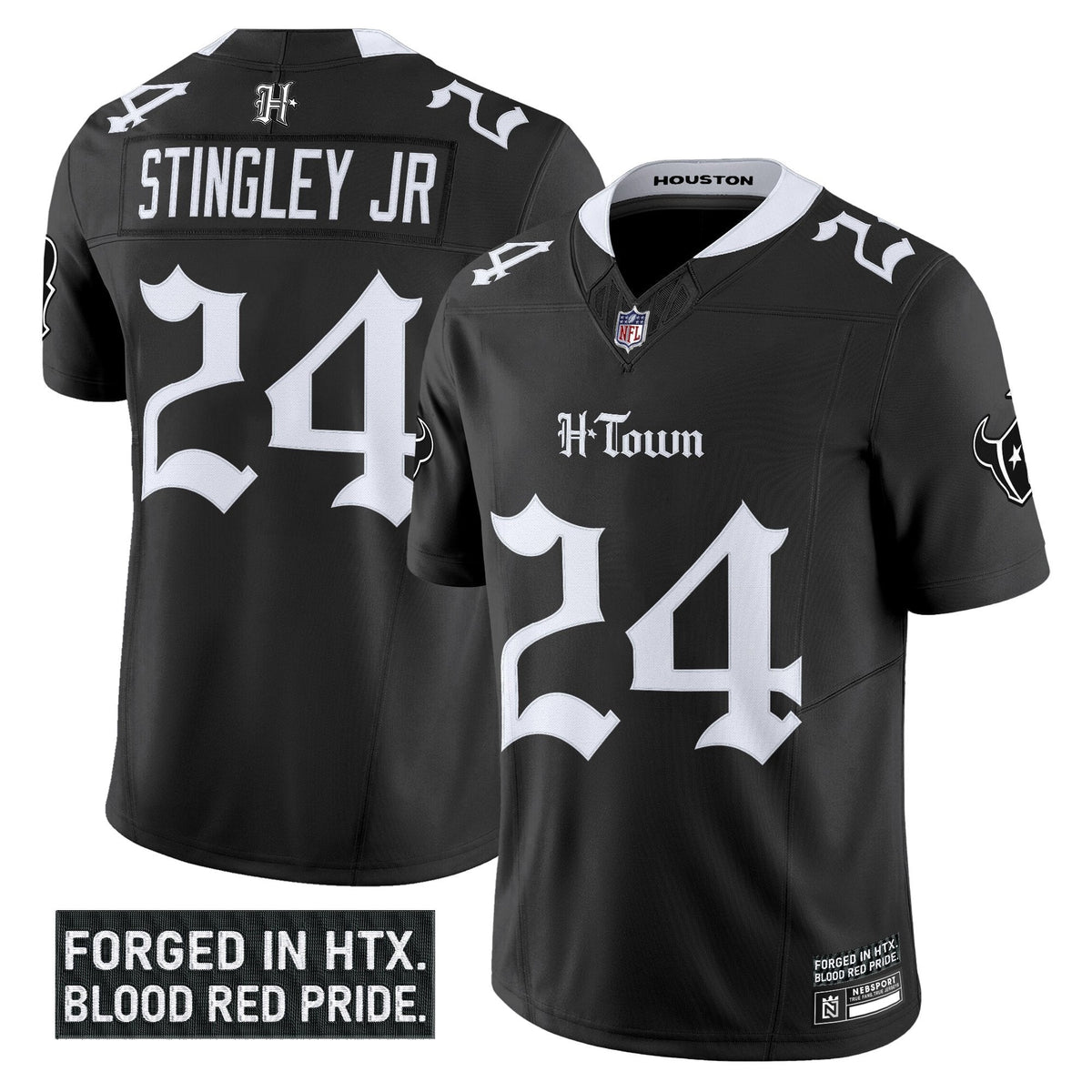 HOU 'Gothic Lone Star Shadows Edition' Vapor Limited Jersey - image 7