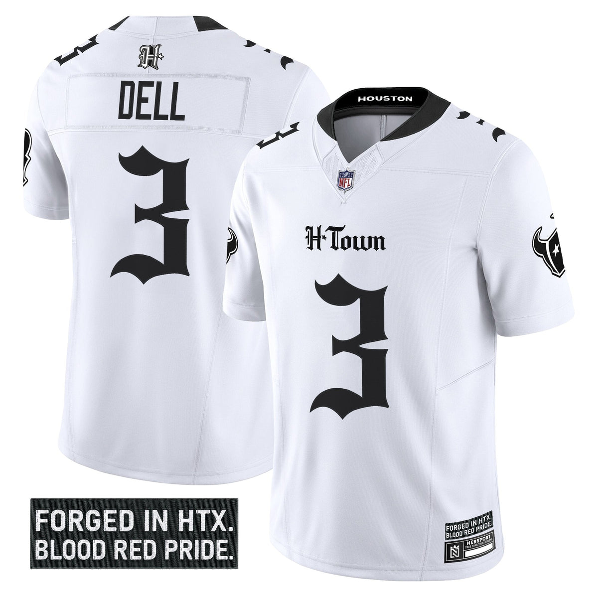 HOU 'Gothic Lone Star Shadows Edition' Vapor Limited Jersey - image 15