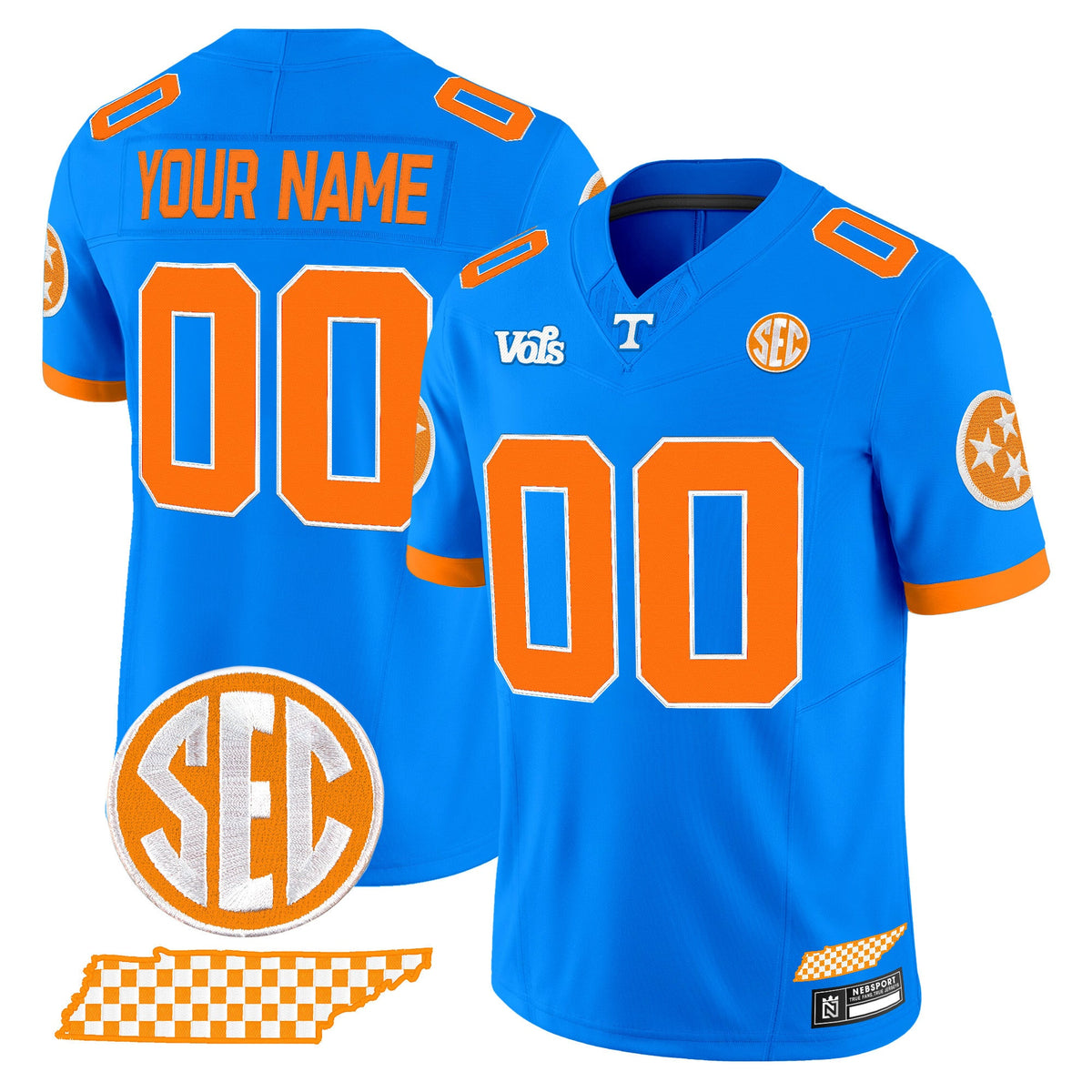 Tennessee Volunteers 'Blue Blaze Edition' Vapor Limited Custom Jersey - All Stitched - image 1