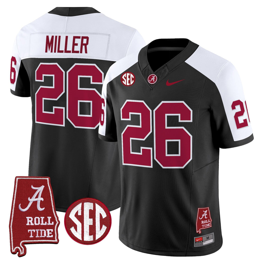 Men's Alabama Crimson Tide Throwback Vapor Limited Jersey - Alabama Map - All Stitched - image 3