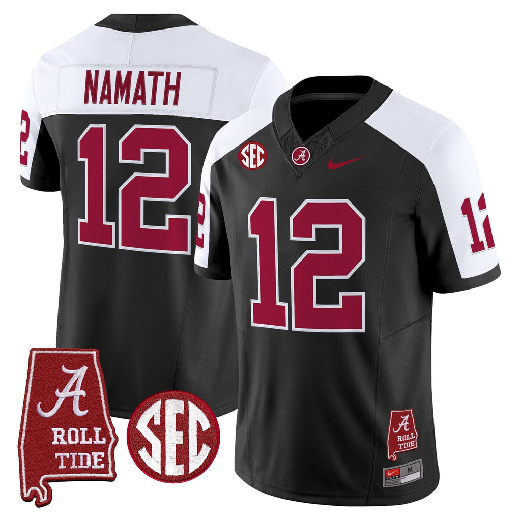 Men's Alabama Crimson Tide Throwback Vapor Limited Jersey - Alabama Map - All Stitched - image 6