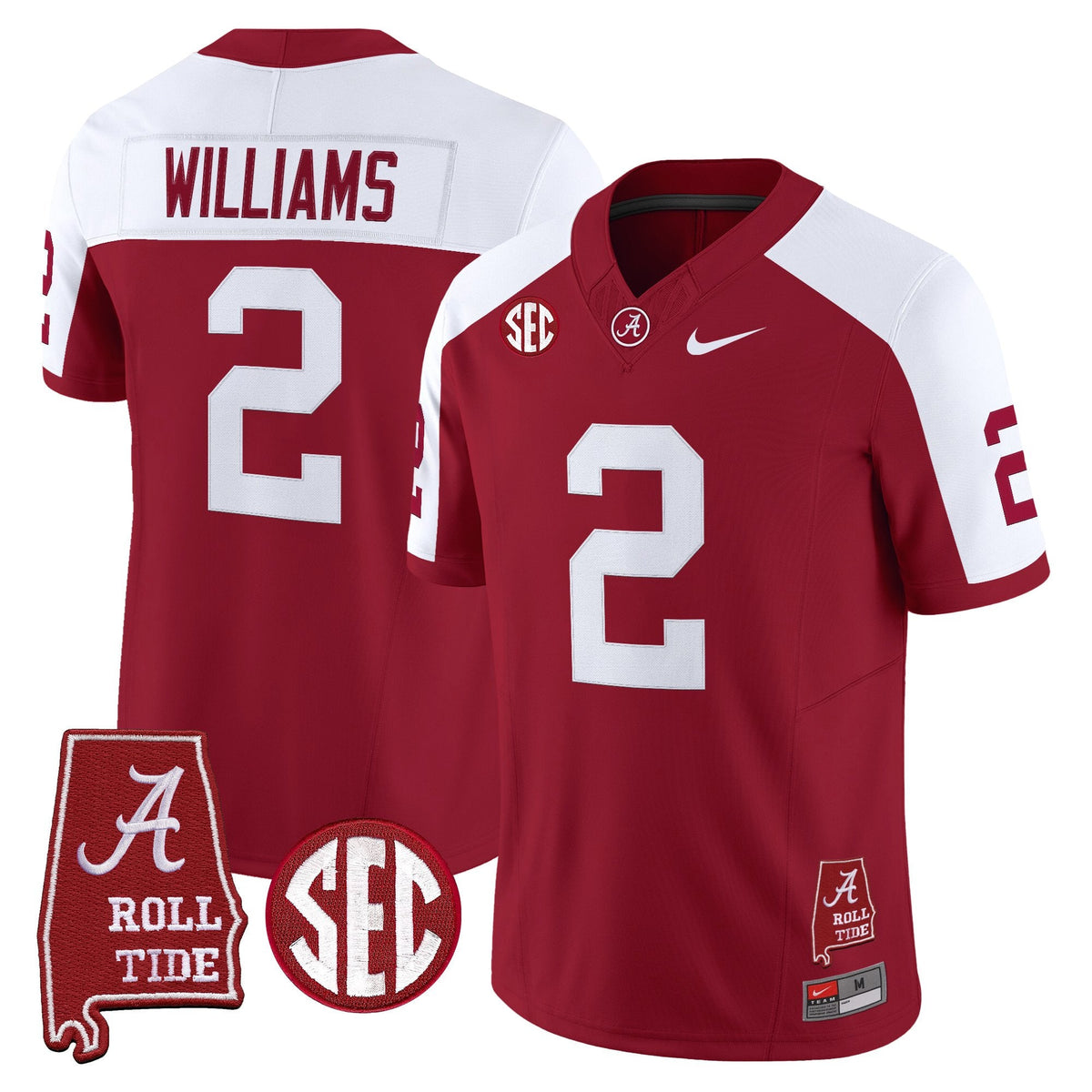 Men's Alabama Crimson Tide Throwback Vapor Limited Jersey - Alabama Map - All Stitched - image 12