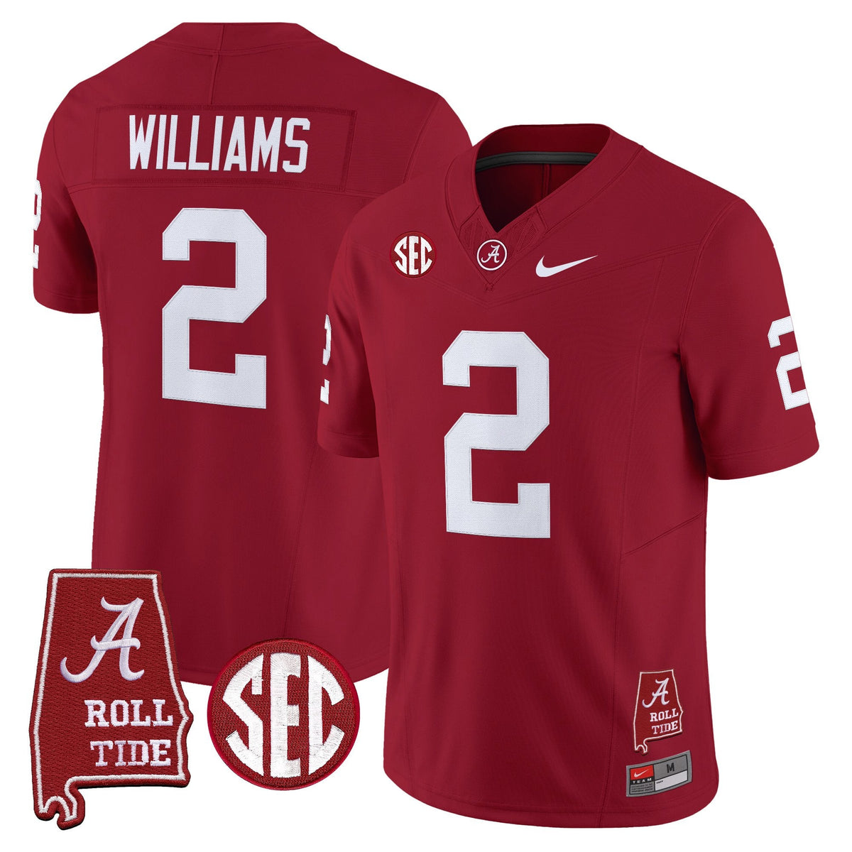 Men's Alabama Crimson Tide Throwback Vapor Limited Jersey - Alabama Map - All Stitched - image 20