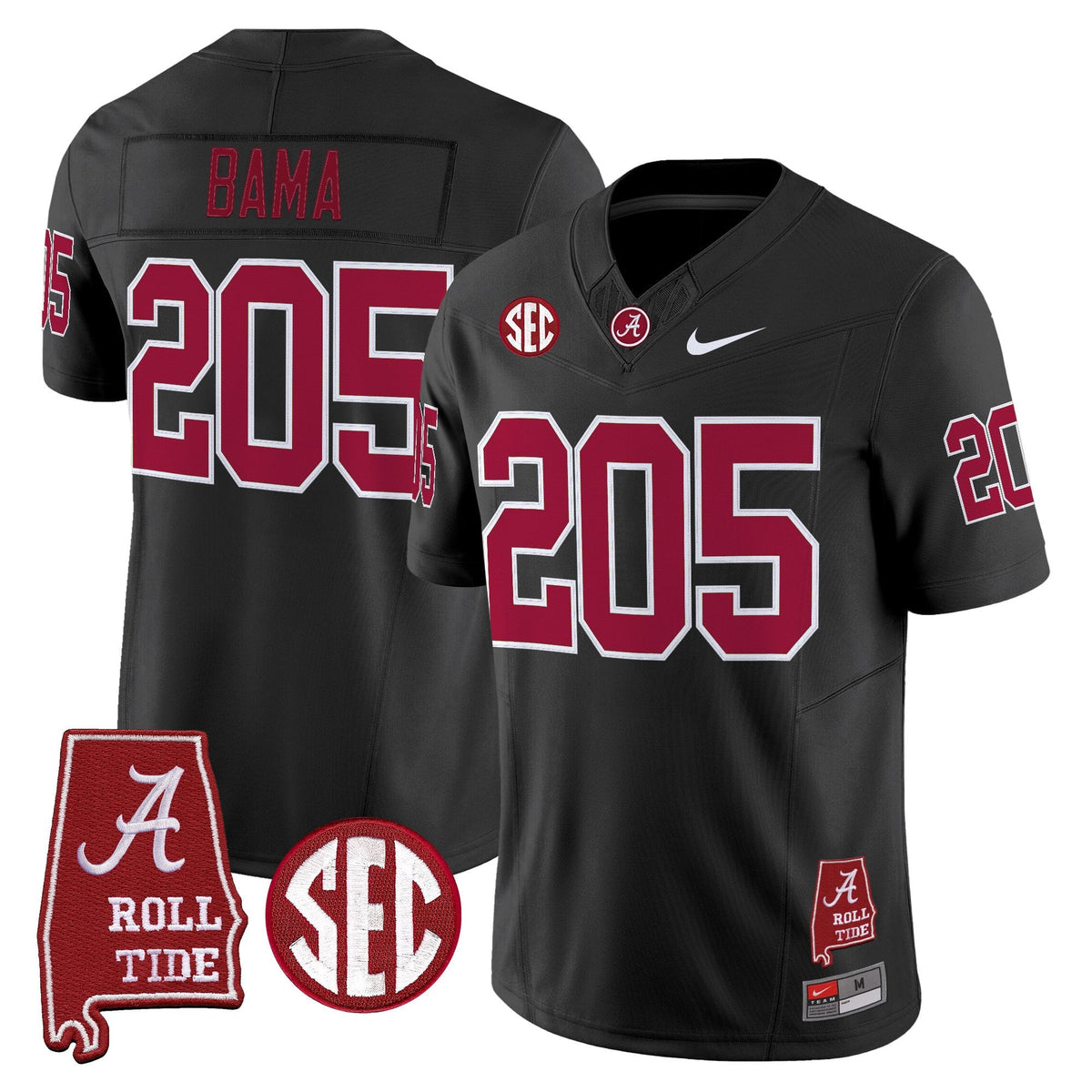 Men's Alabama Crimson Tide Throwback Vapor Limited Jersey - Alabama Map - All Stitched - image 26