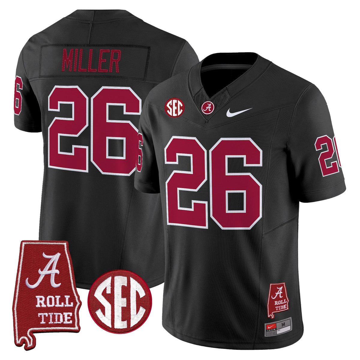 Men's Alabama Crimson Tide Throwback Vapor Limited Jersey - Alabama Map - All Stitched - image 27