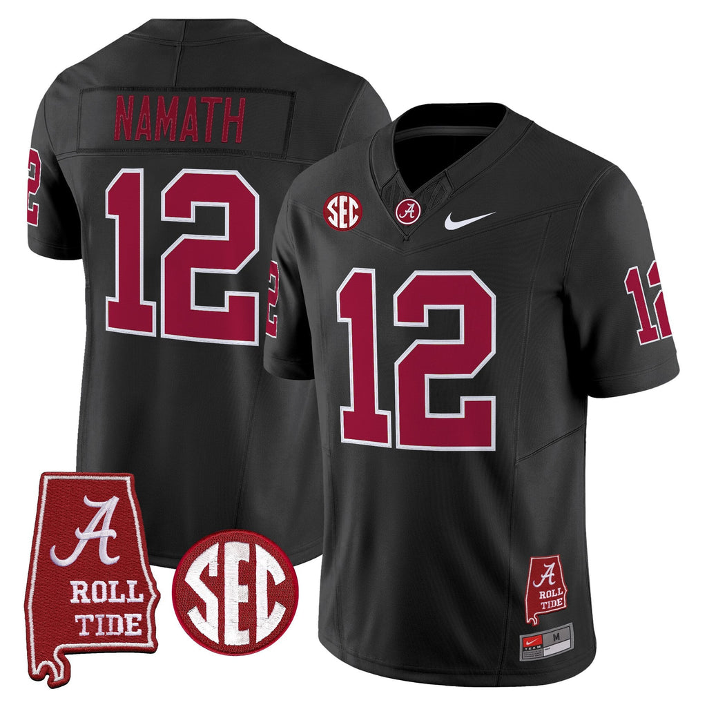 Men's Alabama Crimson Tide Throwback Vapor Limited Jersey - Alabama Map - All Stitched - image 30