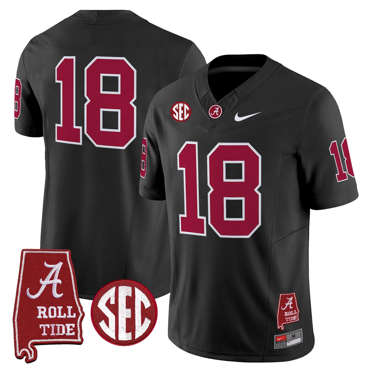 Men's Alabama Crimson Tide Throwback Vapor Limited Jersey - Alabama Map - All Stitched - image 32
