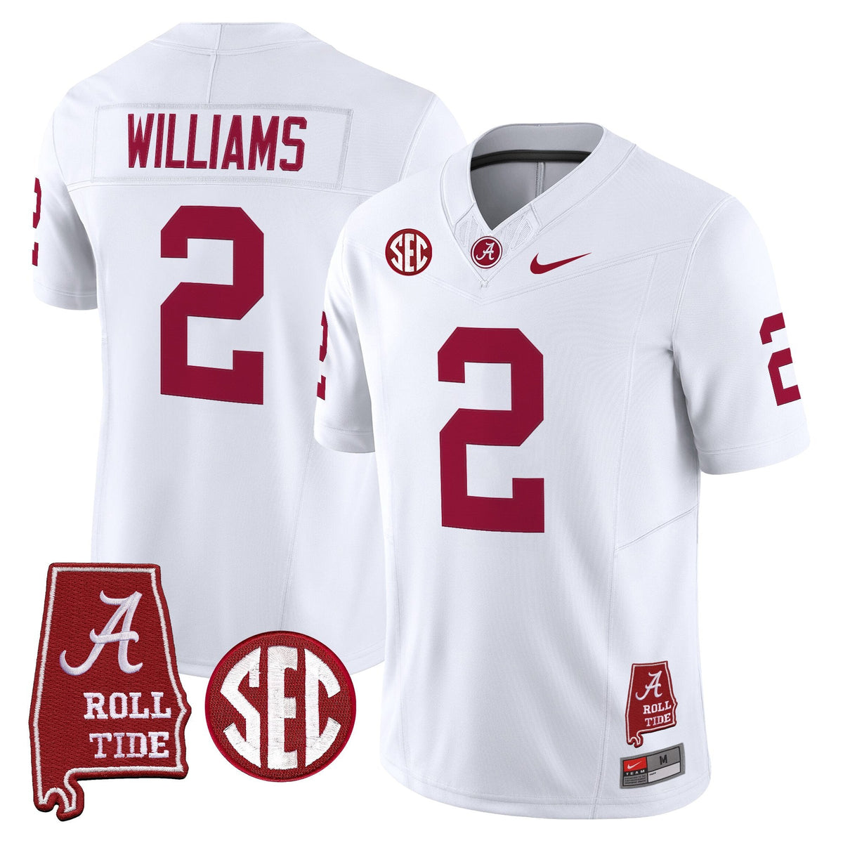 Men's Alabama Crimson Tide Throwback Vapor Limited Jersey - Alabama Map - All Stitched - image 36