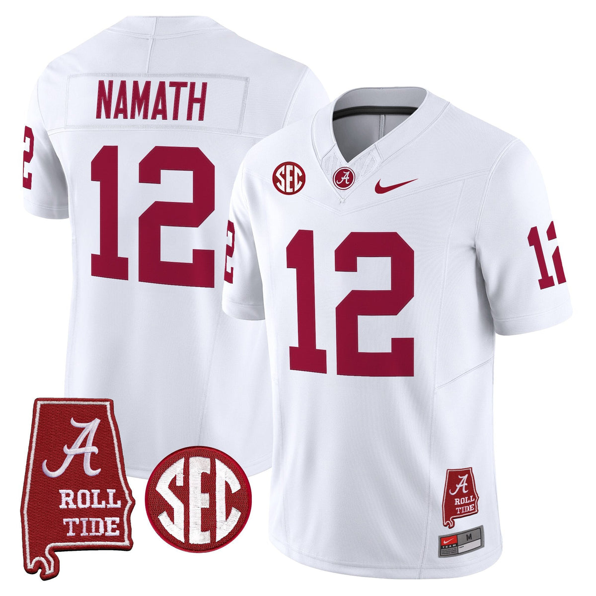 Men's Alabama Crimson Tide Throwback Vapor Limited Jersey - Alabama Map - All Stitched - image 38
