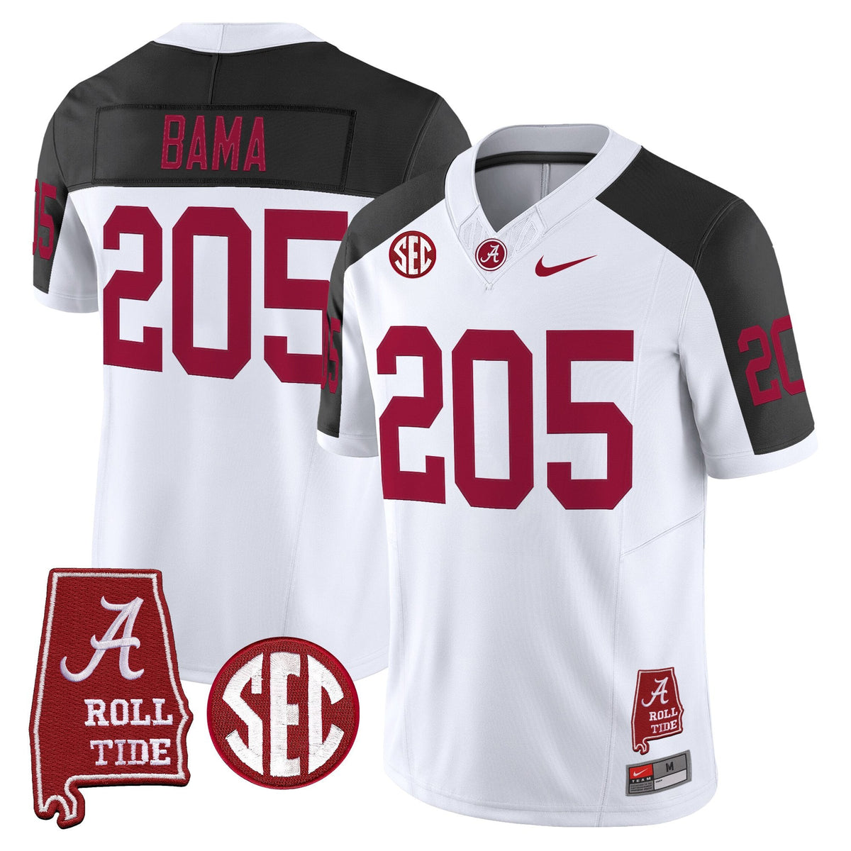 Men's Alabama Crimson Tide Throwback Vapor Limited Jersey - Alabama Map - All Stitched - image 42