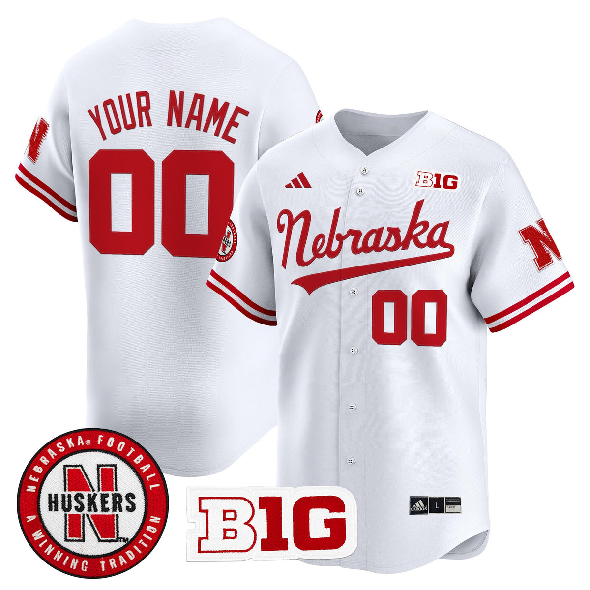 Nebraska Cornhuskers 2025 Vapor Baseball Custom Jersey - All Stitched - image 2
