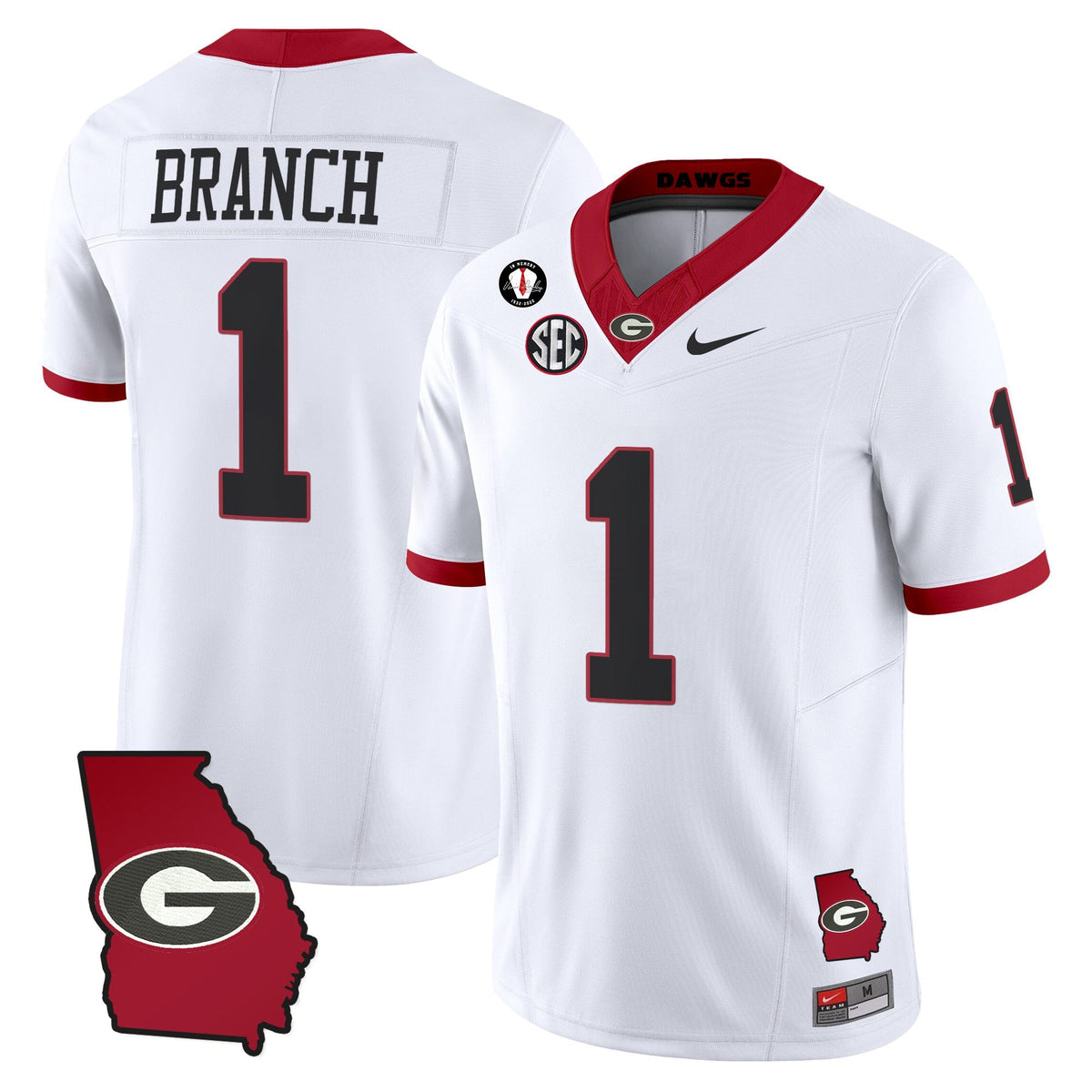 Women's Georgia Bulldogs 2025 Georgia Map & Vince Dooley Patch Vapor Limited Jersey - All Stitched - image 45