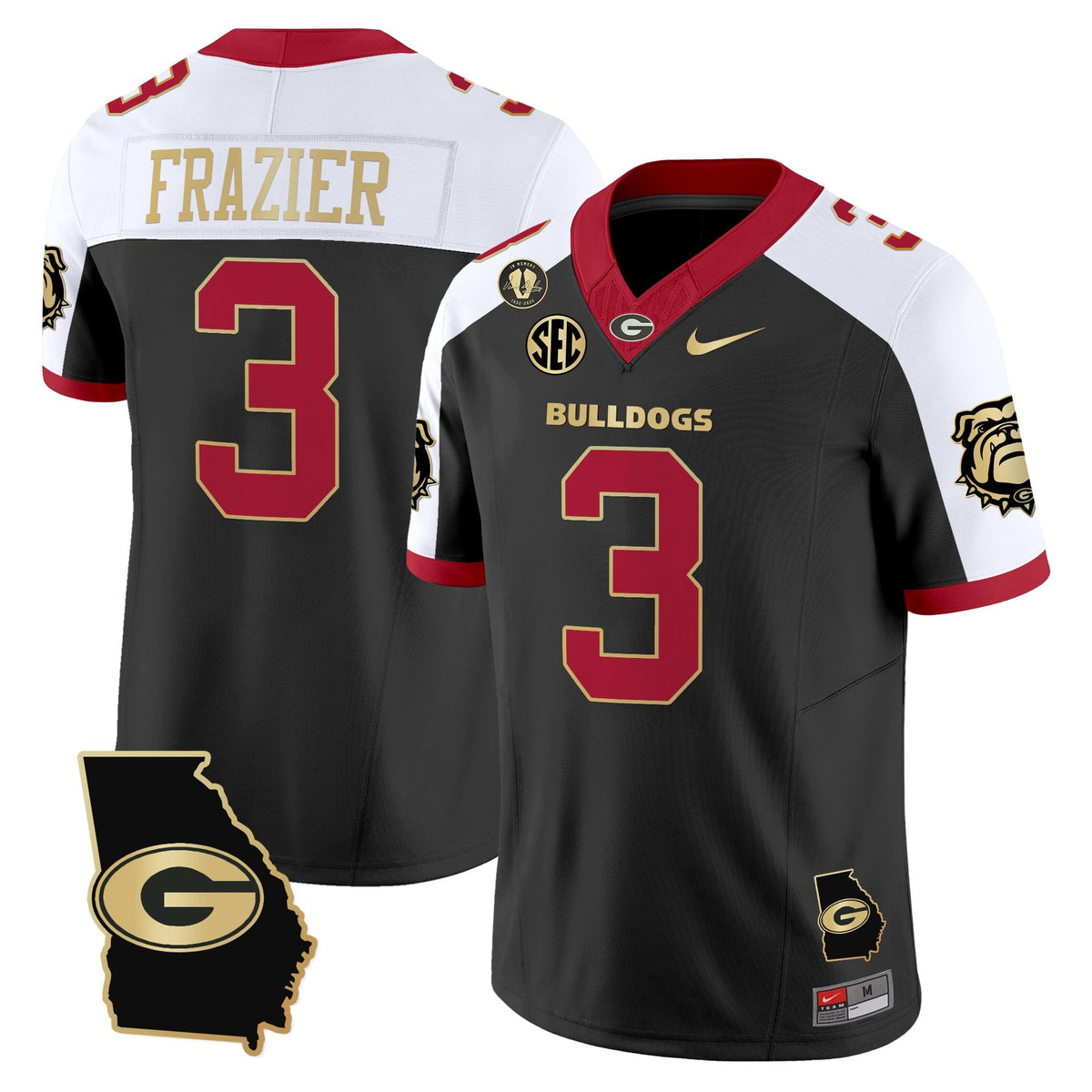 Women's Georgia Bulldogs 2025 Georgia Map & Vince Dooley Patch Vapor Limited Jersey - All Stitched - image 4