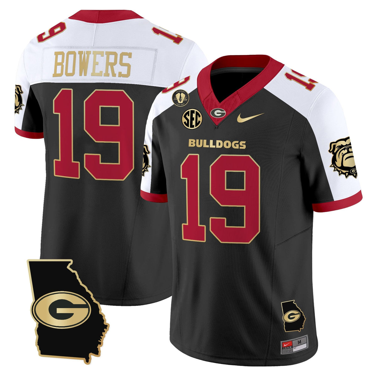 Women's Georgia Bulldogs 2025 Georgia Map & Vince Dooley Patch Vapor Limited Jersey - All Stitched - image 7