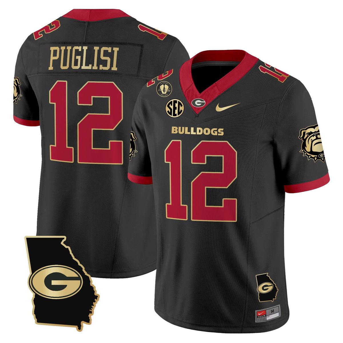 Women's Georgia Bulldogs 2025 Georgia Map & Vince Dooley Patch Vapor Limited Jersey - All Stitched - image 11