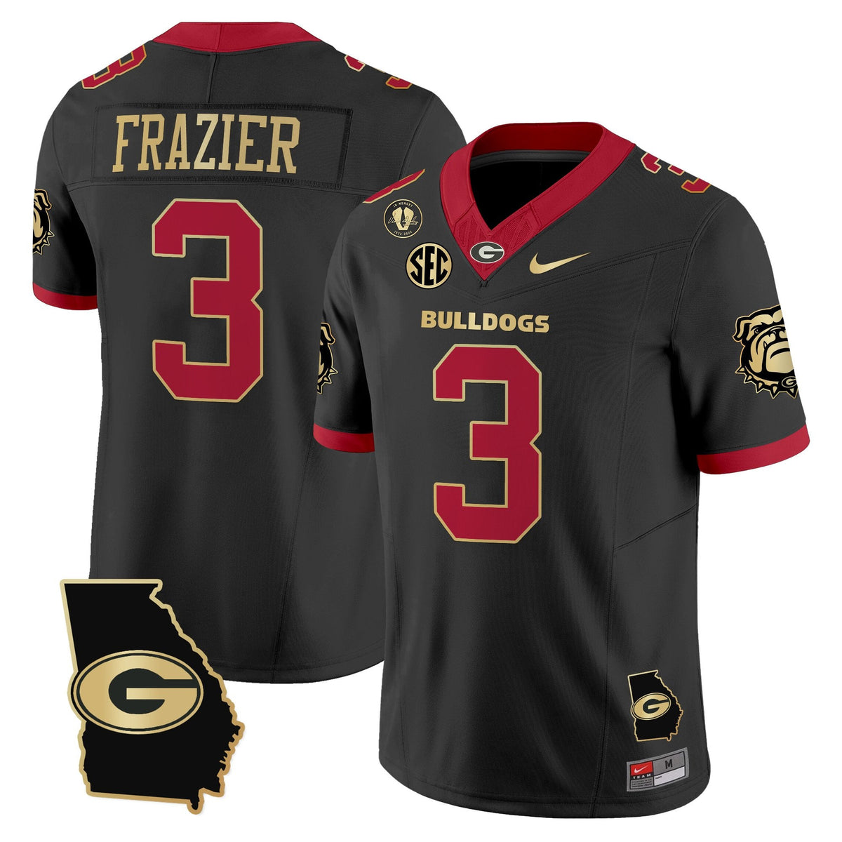 Women's Georgia Bulldogs 2025 Georgia Map & Vince Dooley Patch Vapor Limited Jersey - All Stitched - image 12