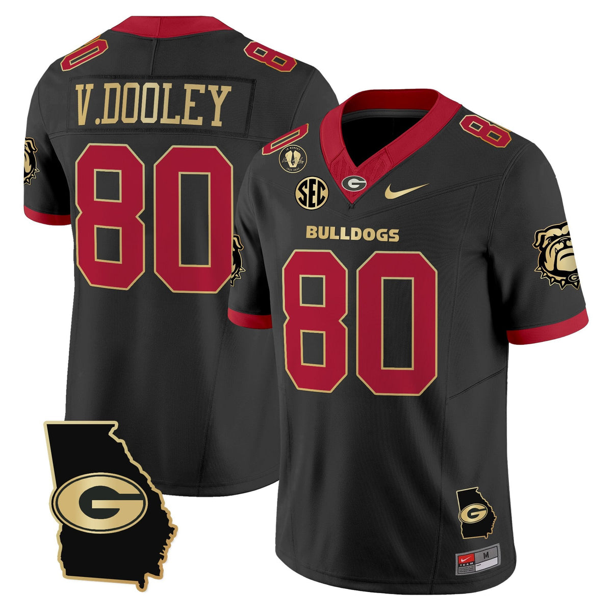 Women's Georgia Bulldogs 2025 Georgia Map & Vince Dooley Patch Vapor Limited Jersey - All Stitched - image 14