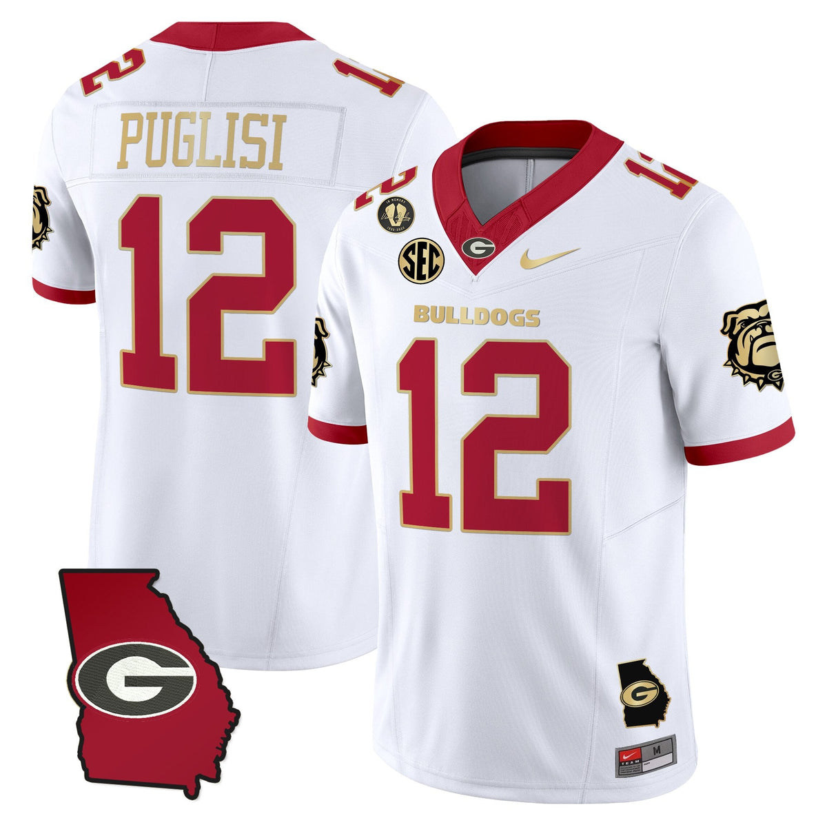 Women's Georgia Bulldogs 2025 Georgia Map & Vince Dooley Patch Vapor Limited Jersey - All Stitched - image 19