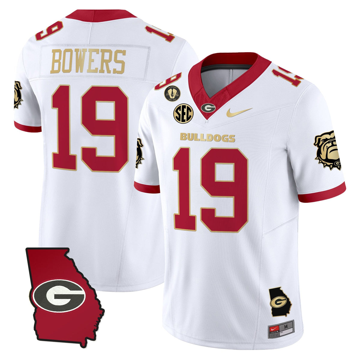 Women's Georgia Bulldogs 2025 Georgia Map & Vince Dooley Patch Vapor Limited Jersey - All Stitched - image 23