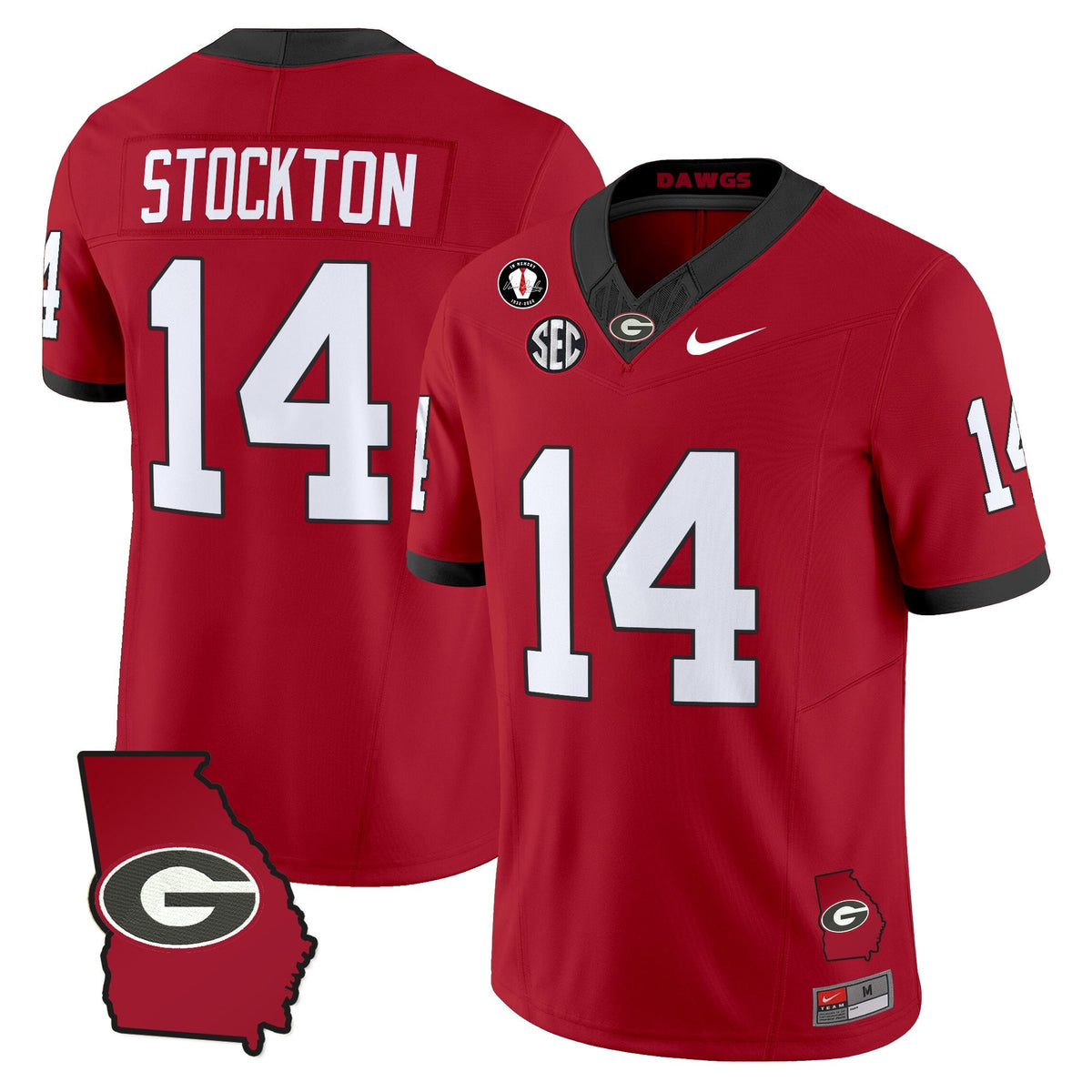 Women's Georgia Bulldogs 2025 Georgia Map & Vince Dooley Patch Vapor Limited Jersey - All Stitched - image 25