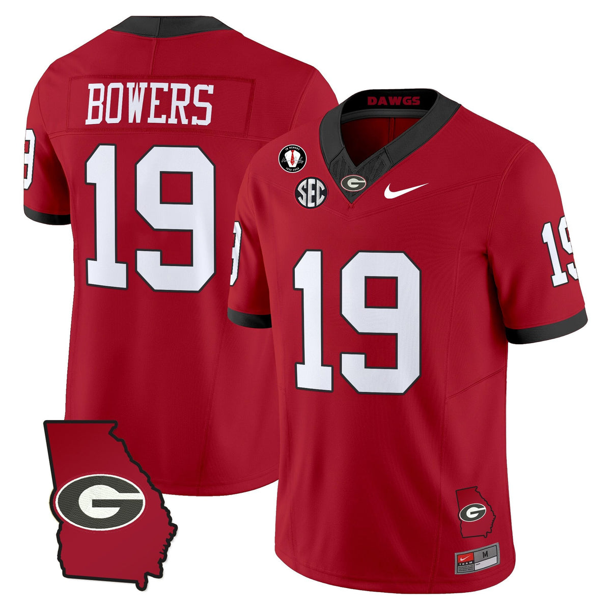 Women's Georgia Bulldogs 2025 Georgia Map & Vince Dooley Patch Vapor Limited Jersey - All Stitched - image 31