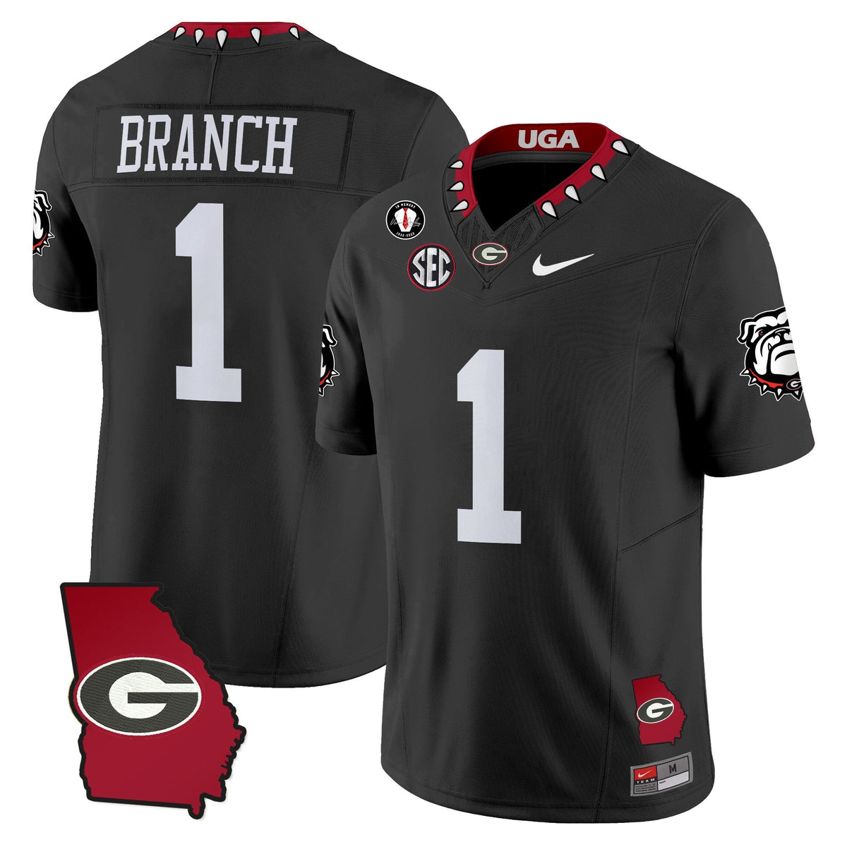 Women's Georgia Bulldogs 2025 Georgia Map & Vince Dooley Patch Vapor Limited Jersey - All Stitched - image 37