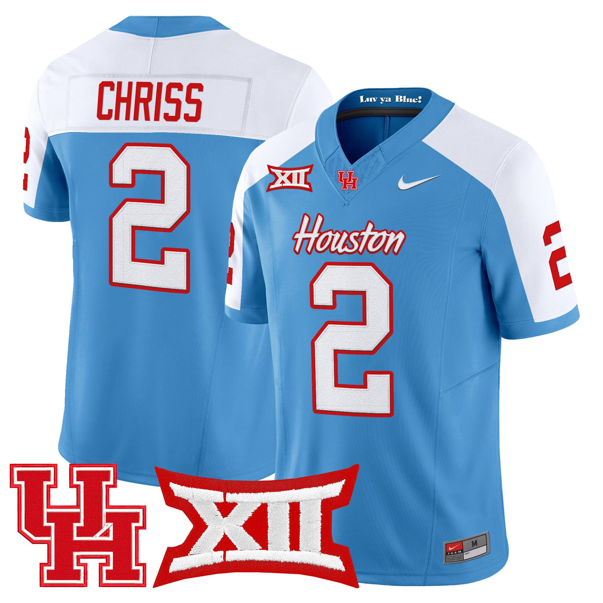 Men's Houston Cougars 2025 Vapor Limited Jersey - All Stitched - image 32